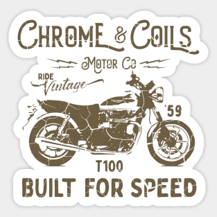 Built for Speed - Vintage Motorbike Design Sticker